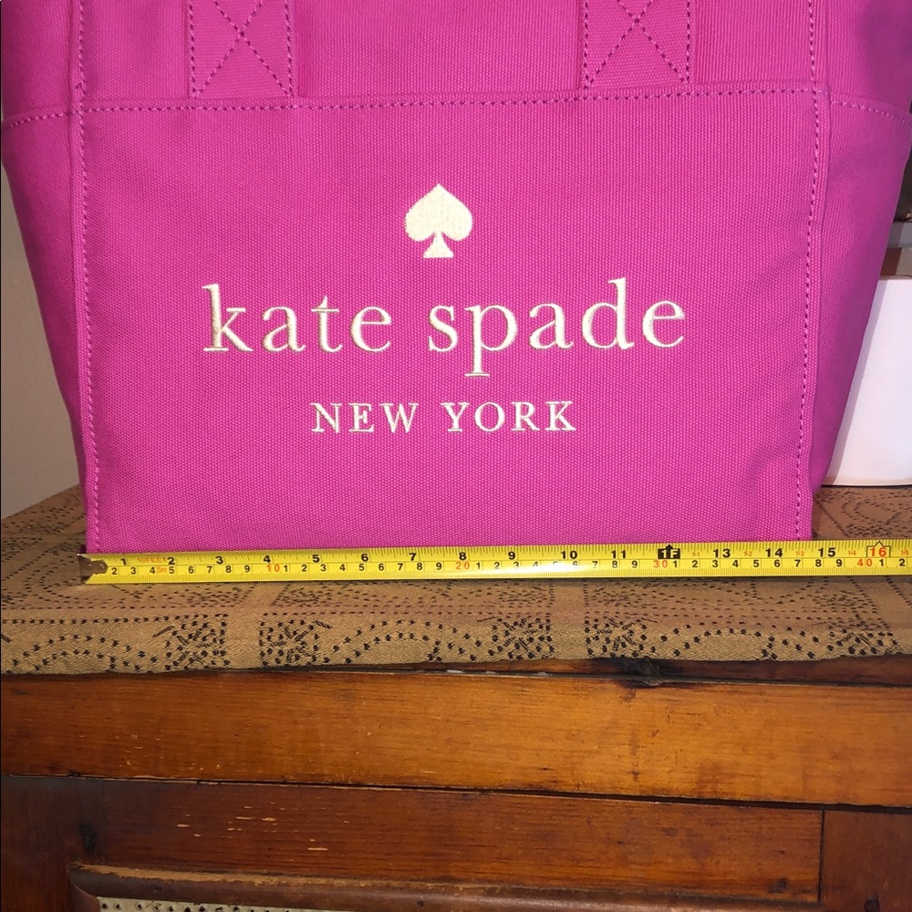 Kate Spade Jett Large Canvas Tote Magenta - Picture 8 of 13